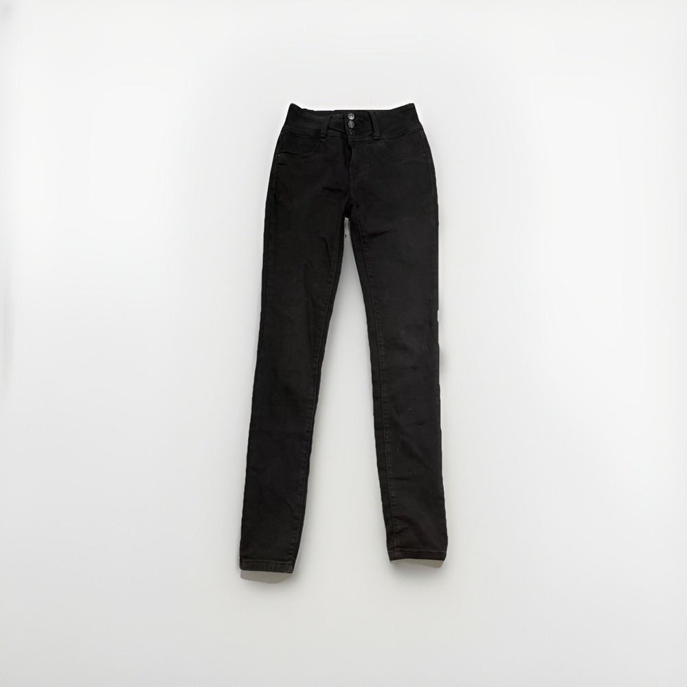 wallflower black high rise skinny jeans, women's 5 pants